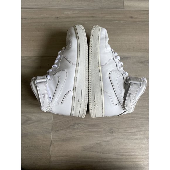 Nike Air Force 1 Mid Sneakers GS Triple White 314195-113 Youth 6Y‎ / Womens 7.5 - Picture 7 of 13